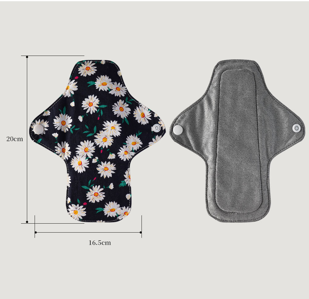 17*20cm reusable menstrual pads One-way moisture-wicking washable sanitary napkins 3PCS