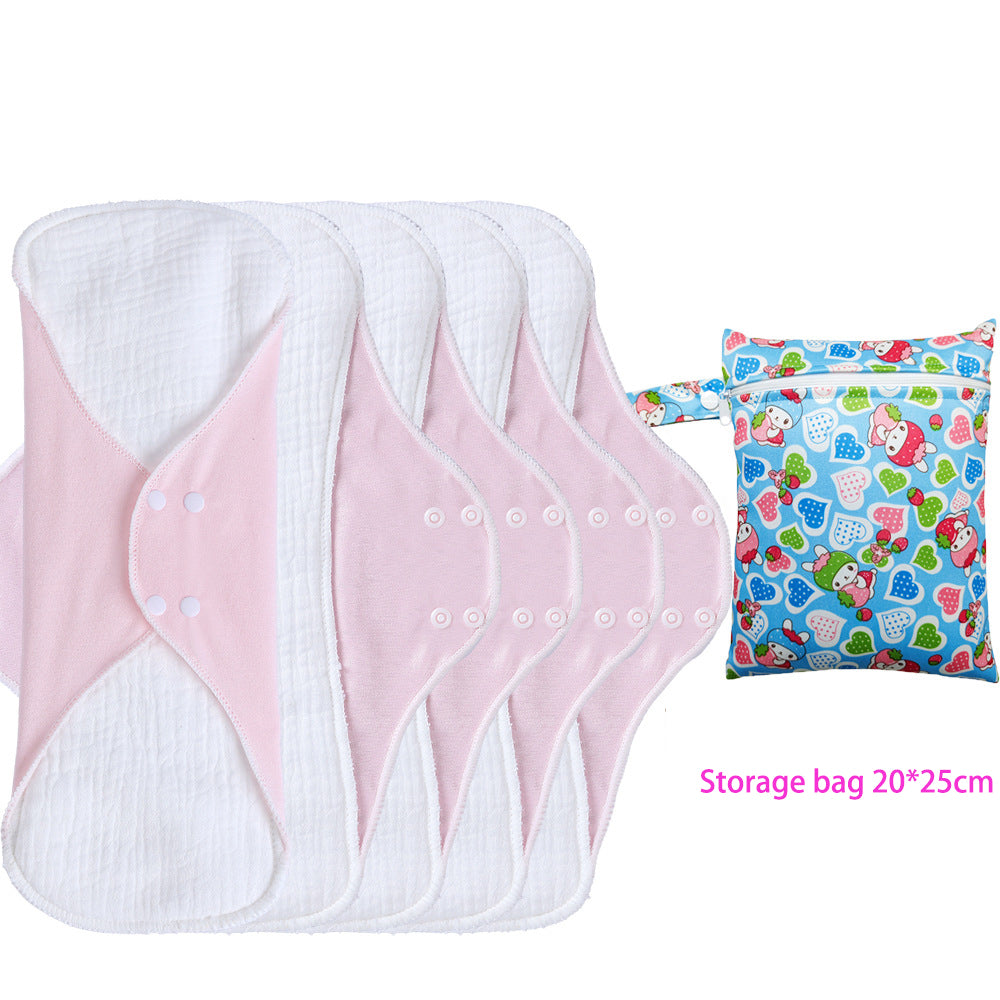 Reusable Menstrual Pads for Women Double-layer cotton gauze Large Period Pads Set