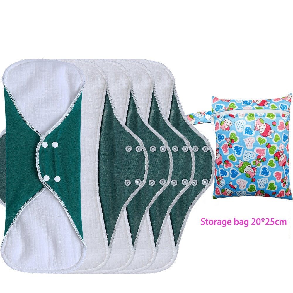 Reusable Menstrual Pads for Women Double-layer cotton gauze Large Period Pads Set
