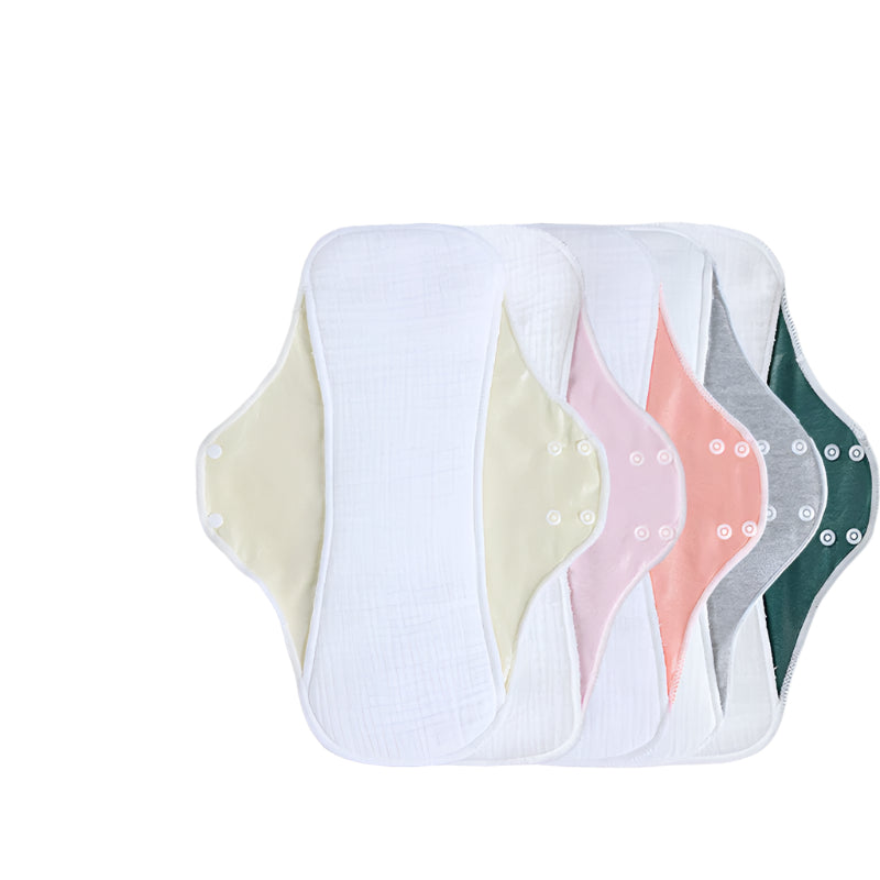 Reusable Menstrual Pads for Women Double-layer cotton gauze Large Period Pads Set