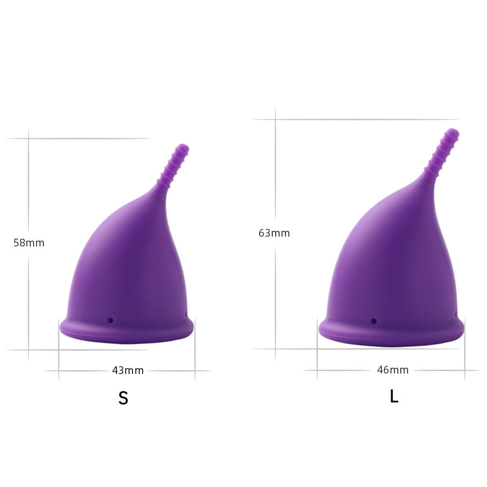 Menstrual cup fits the human body with medical silicone 2pack
