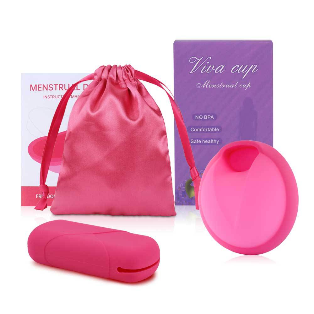 Reusable Menstrual Disc with Storage Bag and Silicone Case