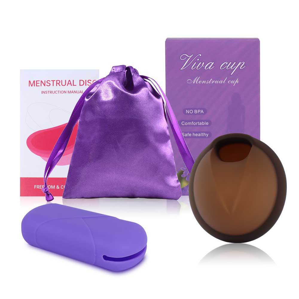 Disco Menstrual Reutilizable con Bolsa de Almacenamiento y Estuche de Silicona