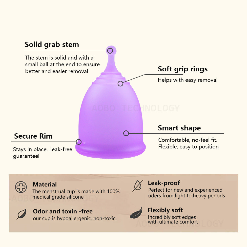 2 Pack Menstrual Cup Reusable Steriliser period Cup