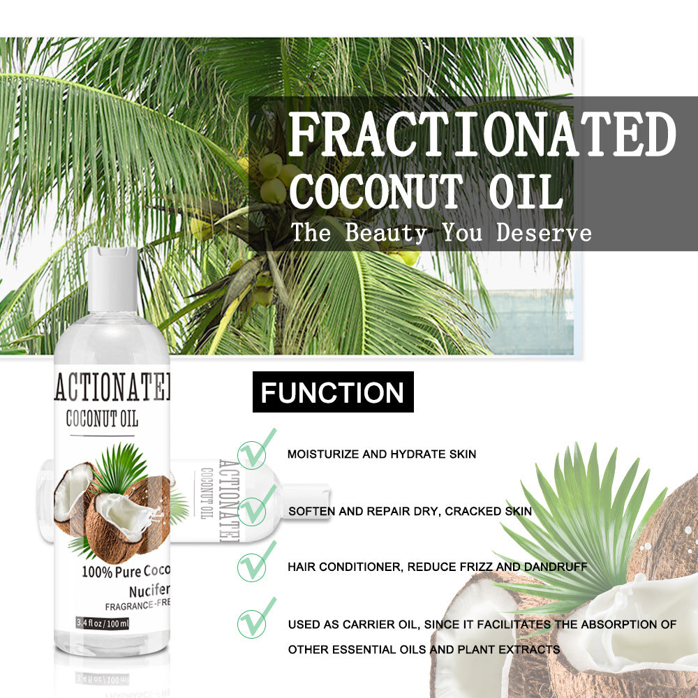 100ml *2 Pure Natural Coconut Essential Oil – Multipurpose Skin, Hair, and Massage Care Oil