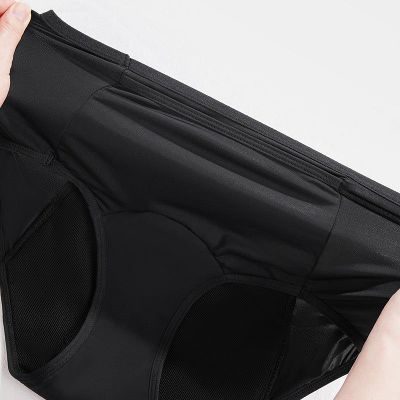 Nylon large size leak-proof menstrual period panties with pocket design 3PCS