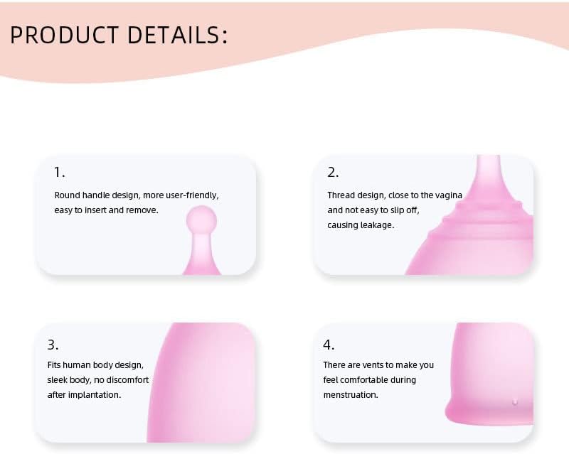 Menstrual Cup Set - Pink - Menstrual Cup Made of Medical Silicone