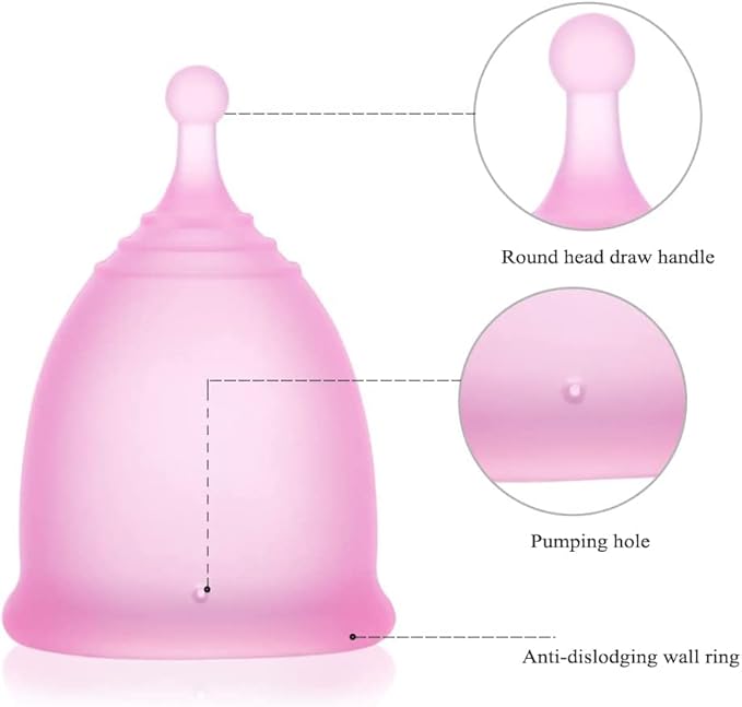 Silicone menstrual cup Period replacement sanitary napkin, high temperature + PP storage box