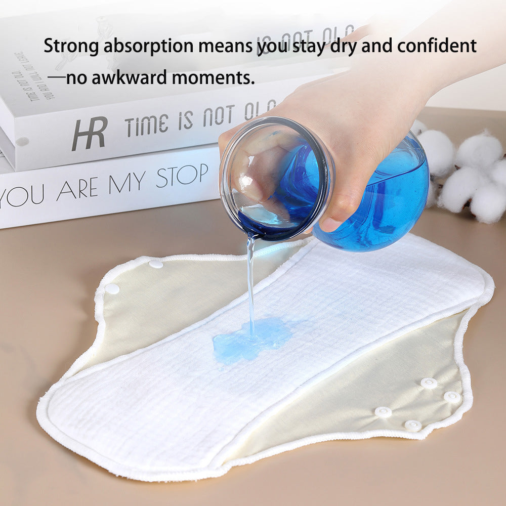 Reusable Menstrual Pads for Women Double-layer cotton gauze Large Period Pads Set