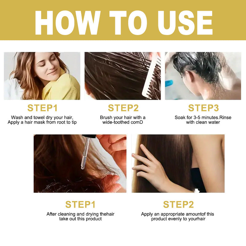 60ml * 3 Aceite esencial de romero para el cuidado del cabello, suaviza el cabello seco, hidrata con masajeador.
