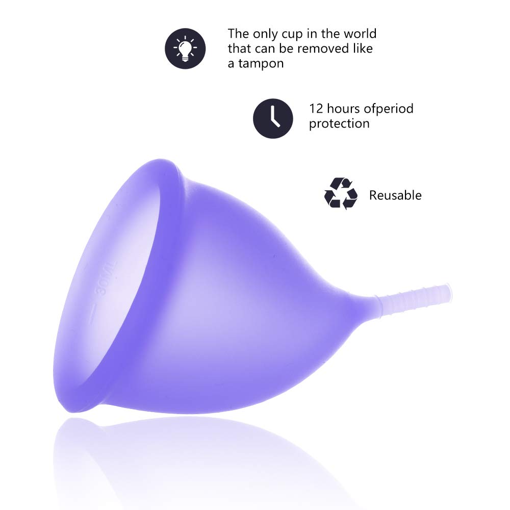 Menstrual cup fits the human body with medical silicone 2pack