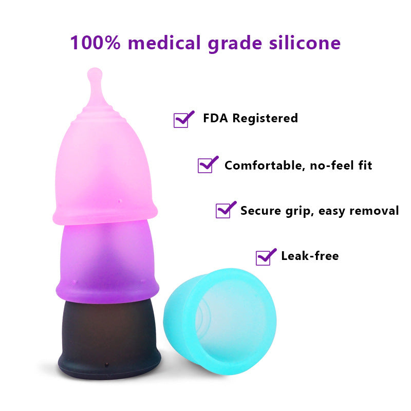 2 Pack Menstrual Cup Reusable Steriliser period Cup