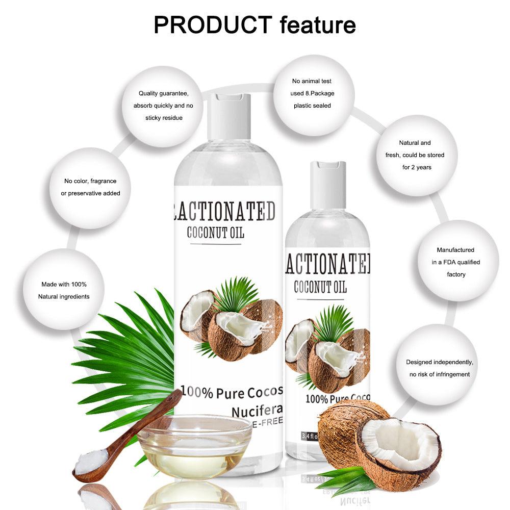 100ml *2 Pure Natural Coconut Essential Oil – Multipurpose Skin, Hair, and Massage Care Oil