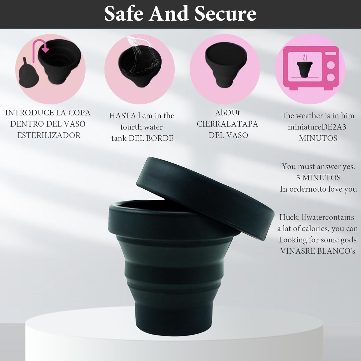 2 Pack Menstrual Cup Reusable Steriliser period Cup