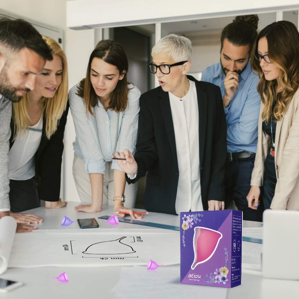 Menstrual cup fits the human body with medical silicone 2pack