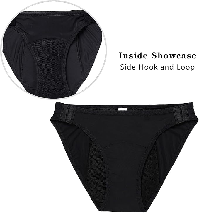 Women's Menstrual Panties 4 Layer Leakproof Period Underwear Light Flow 3PCS