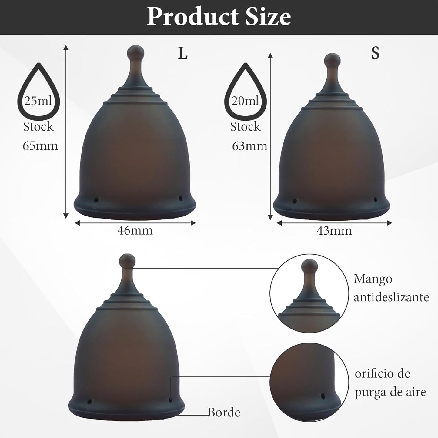 2 Pack Menstrual Cup Reusable Steriliser period Cup
