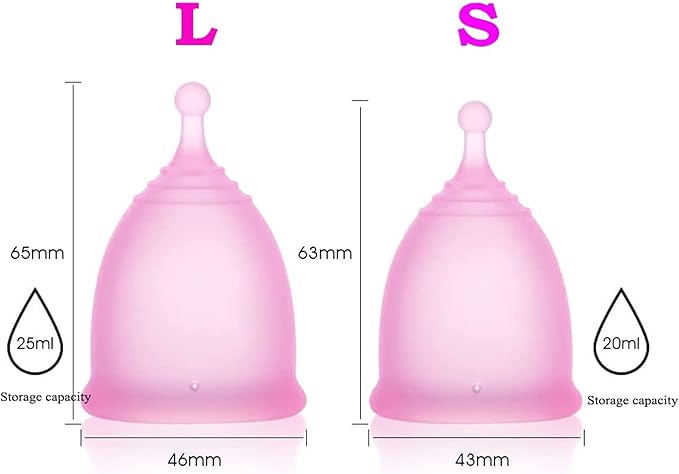 Silicone menstrual cup Period replacement sanitary napkin, high temperature + PP storage box