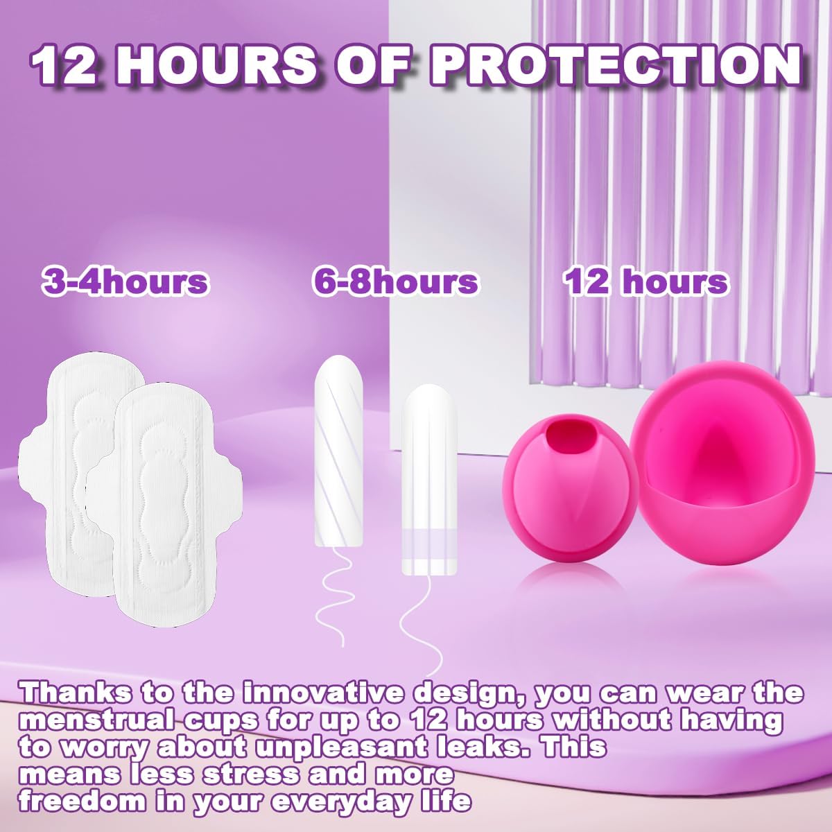 Reusable Menstrual Disc Set with 1 Menstrual Disc S + 1 Menstrual Disc L + Folding Cup + Storage Bag + Manual