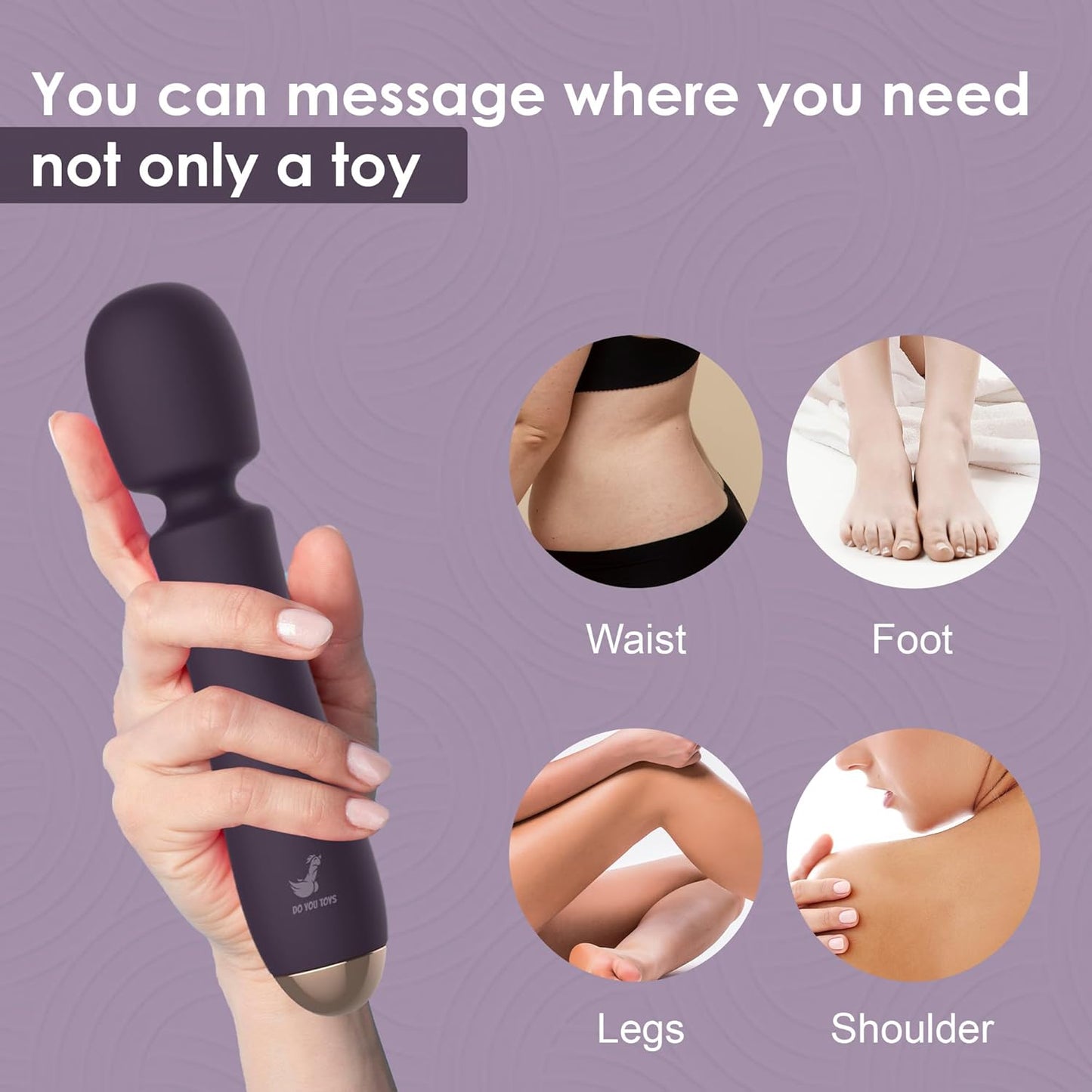Silicone Mini Massager with 3 Attachments