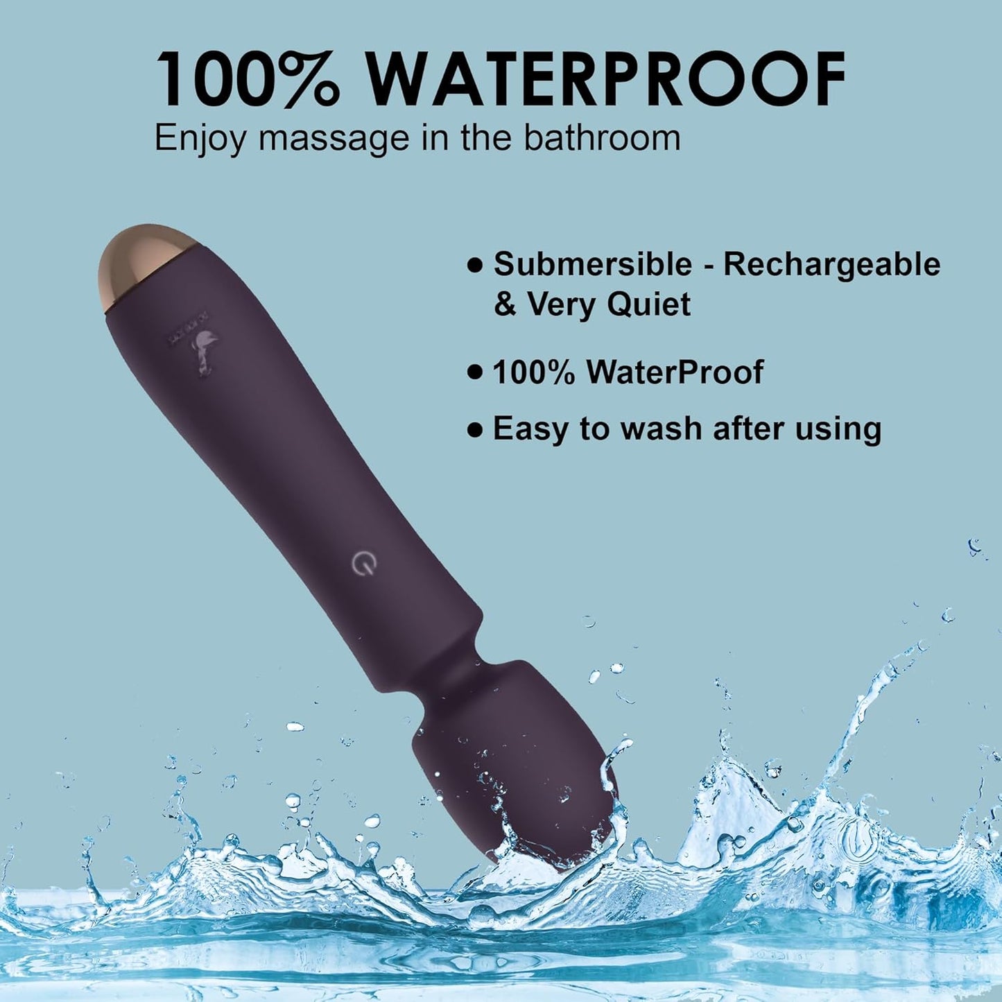 Silicone Mini Massager with 3 Attachments