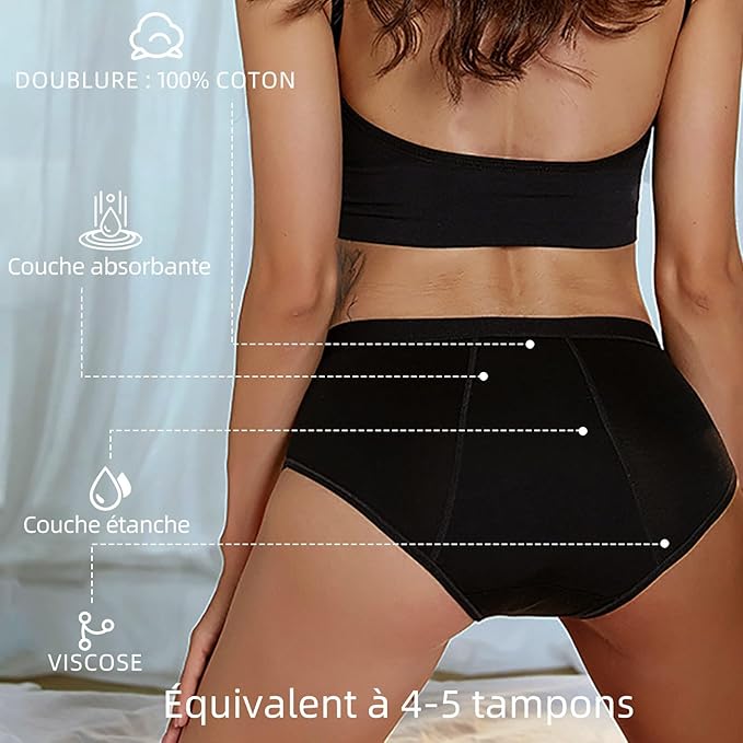 2-pack women's mid-rise menstrual pants