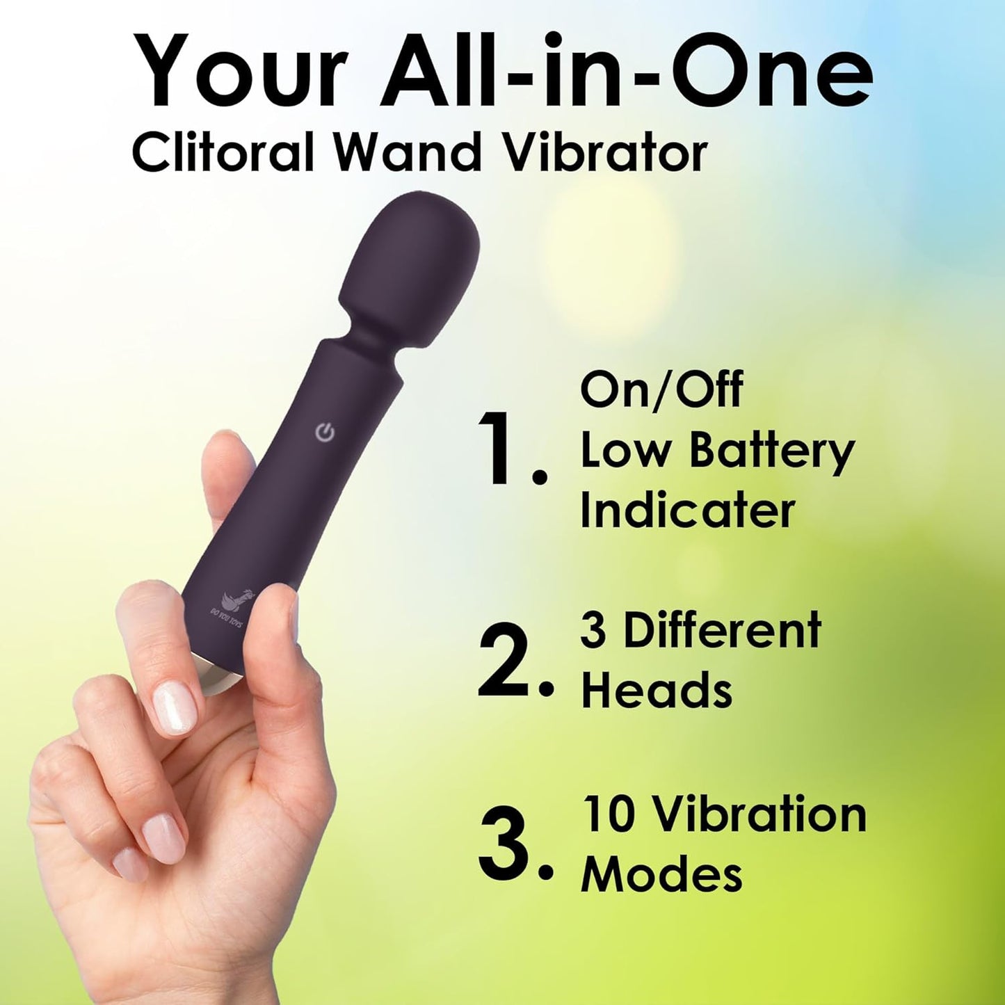 Silicone Mini Massager with 3 Attachments