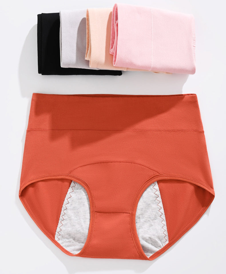 5PCS High Waist Menstrual Shorts Cotton Women Period Underwear Leak Proof Incontinence