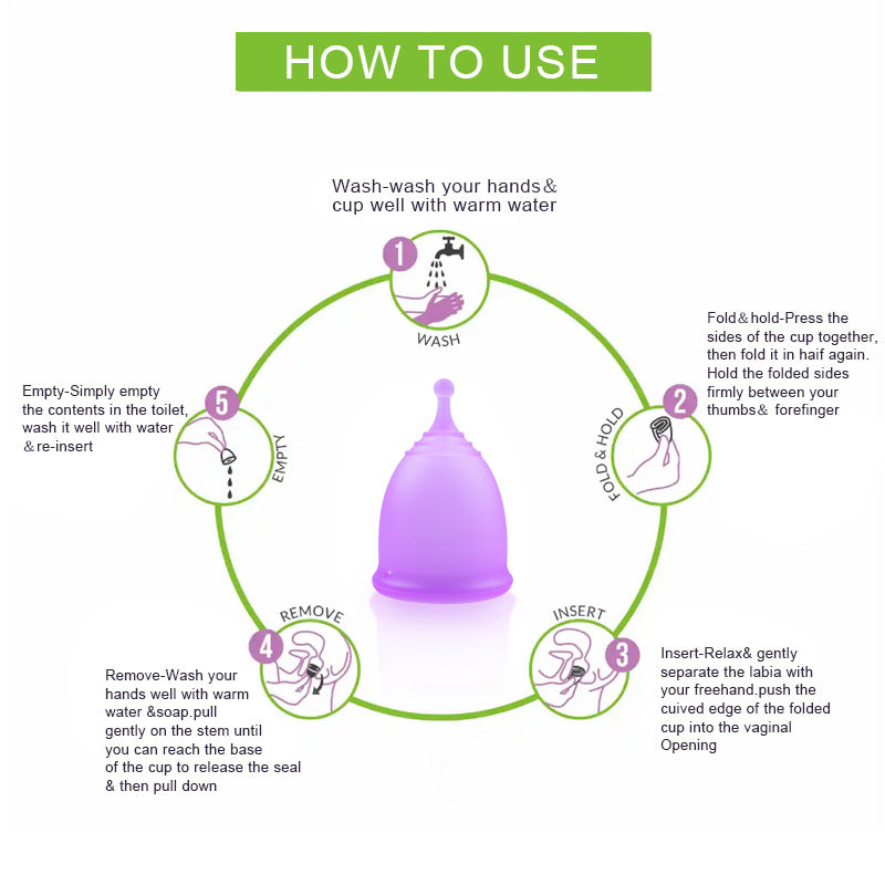 2 Pack Menstrual Cup Reusable Steriliser period Cup