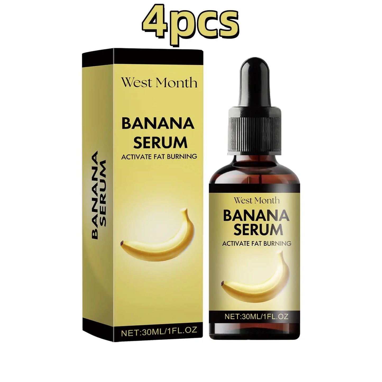 West & Month 30ml Banana Fat Burning Body Essential Oil Prevent Sagging Skin Massage Waist Belly Weight Lose Firming Essential Oil