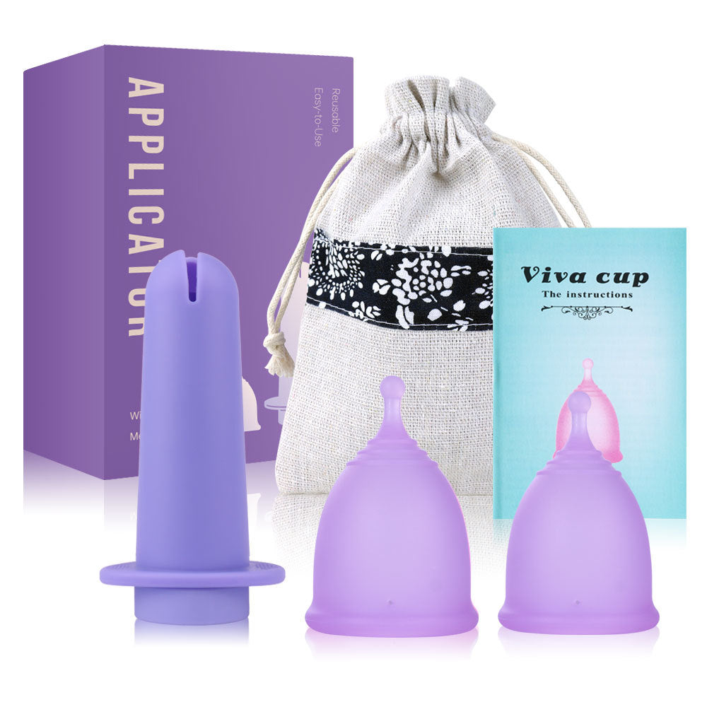 Copa Menstrual de Silicona con Juego de Refuerzo para Copa Menstrual de 2 Piezas