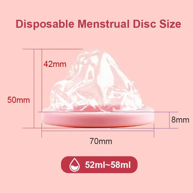 50 PCS Eco-friendly Disposable Menstruales Period Disc Menstrual Disc Cup Silicone
