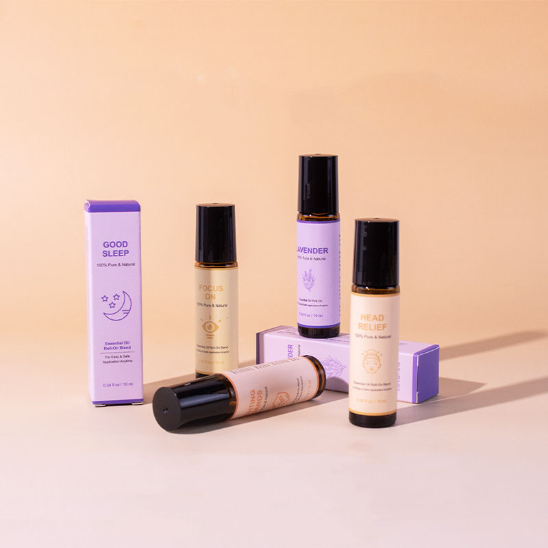 10ml *6 Massage Oils Roller Set, Natural Pre-diluted Essential Oils Roll