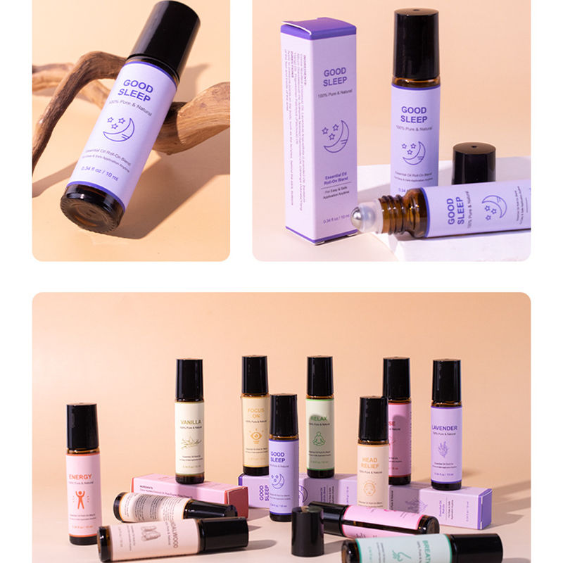 10ml *6 Massage Oils Roller Set, Natural Pre-diluted Essential Oils Roll