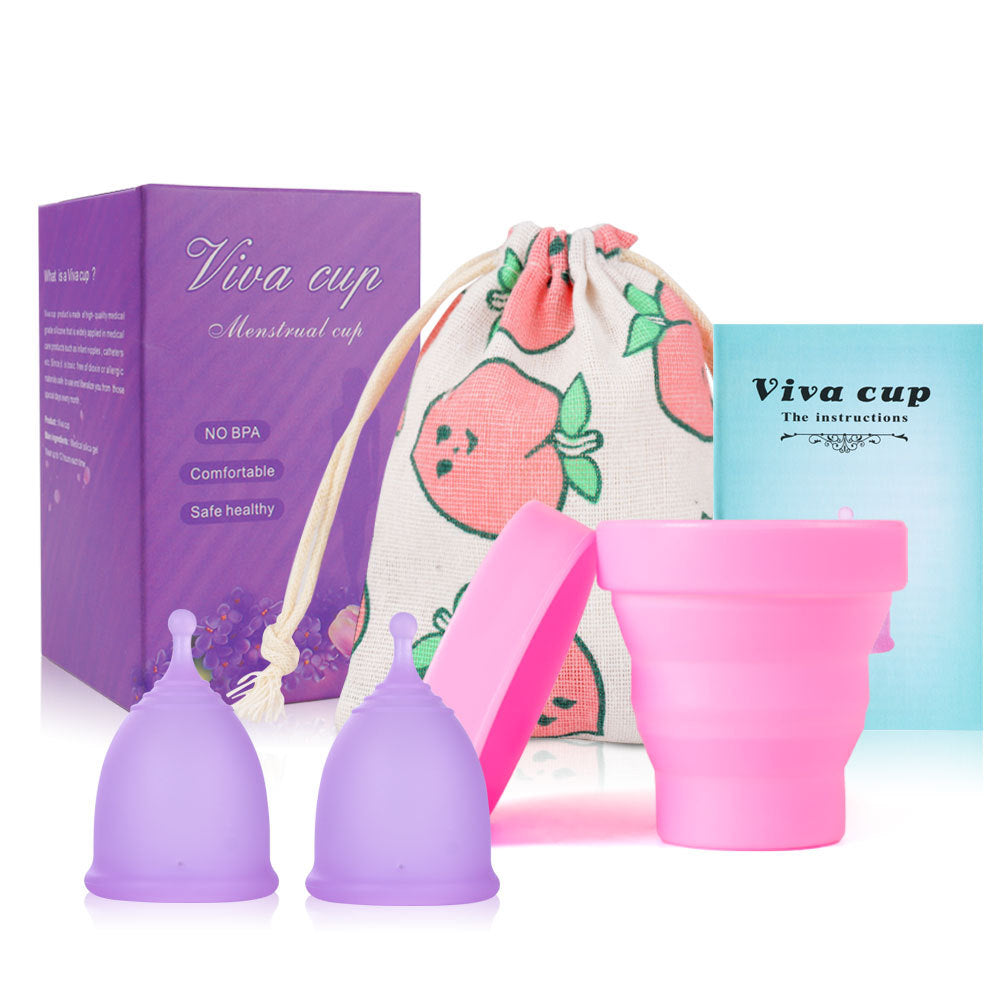 Menstrual Cup Set - Pink - Menstrual Cup Made of Medical Silicone
