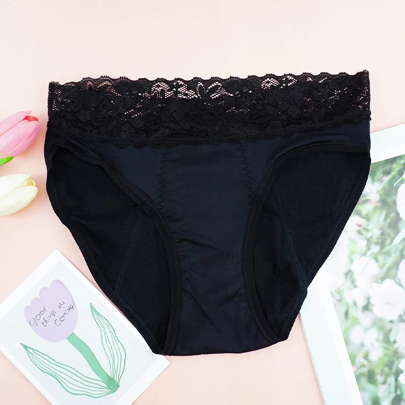 Menstrual Underwear Woman Plus Size Heavy Flow Absorbency Leakproof Period Diaper Panties 4 Layers Physiological Sanitary Panty