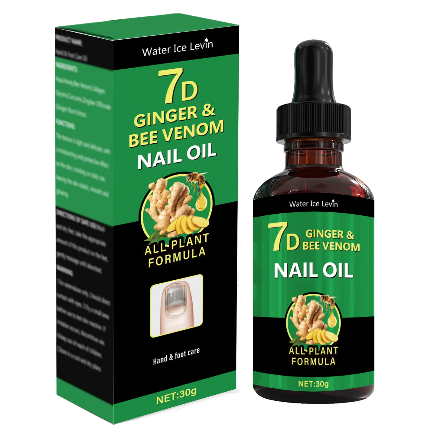 7-Day Ginger Nail Care Essence, Suitable for Hands and Feet, Deeply Nourishes, Mild and Hypoallergenic, Daily Moisturizing, Suitable for All Nail Types