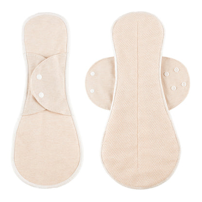 Solid Color Cotton Wing Stitching Washable Sanitary Pad 4 Leak-Proof Period Pad 3PCS
