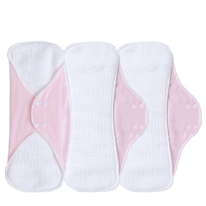 Reusable Menstrual Pads for Women Double-layer cotton gauze Large Period Pads Set