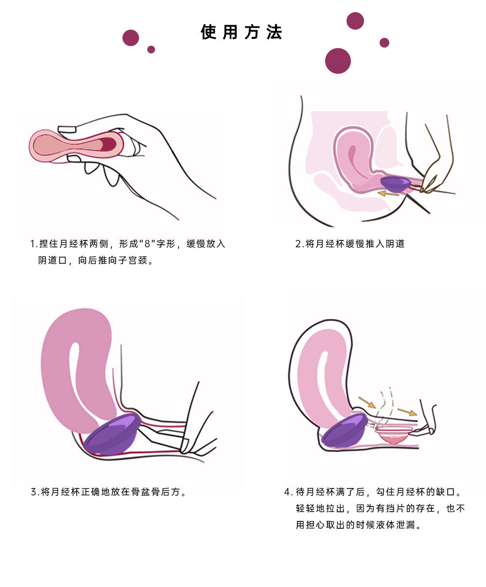 Reusable Menstrual Disc Set with 1 Menstrual Disc S + 1 Menstrual Disc L + Folding Cup + Storage Bag + Manual