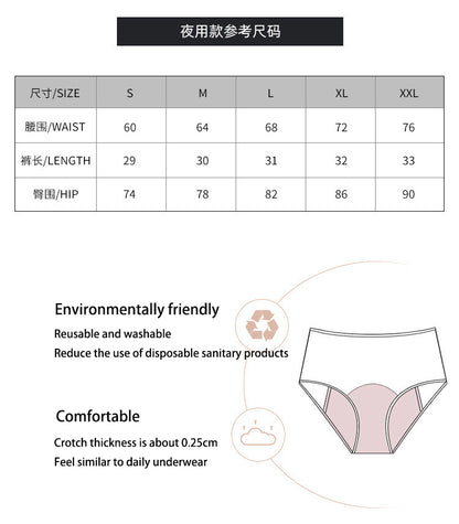 Women's Menstrual Underwear, Leak Proof, 4 Layer Technology Medium Flows 3PCS High waist