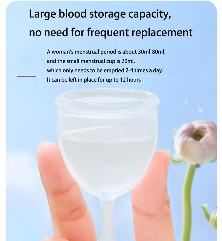 20/30Ml Transparent Silicone Menstrual Cup Medical Silicone Period Cup Menstrual Collector 3pcs