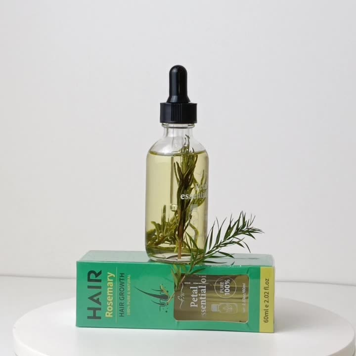 60ml * 3 Rosemary essential oil hair care soft dry hair moisturizing with massager