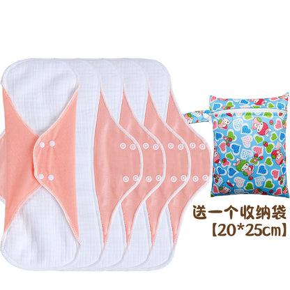 Reusable Menstrual Pads for Women Double-layer cotton gauze Large Period Pads Set