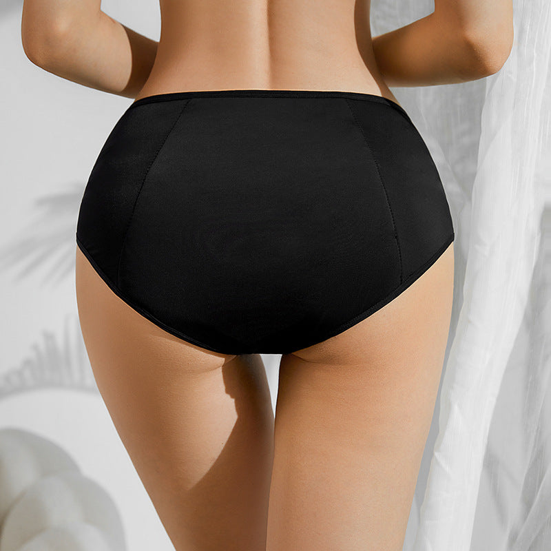 Nylon large size leak-proof menstrual period panties with pocket design 3PCS