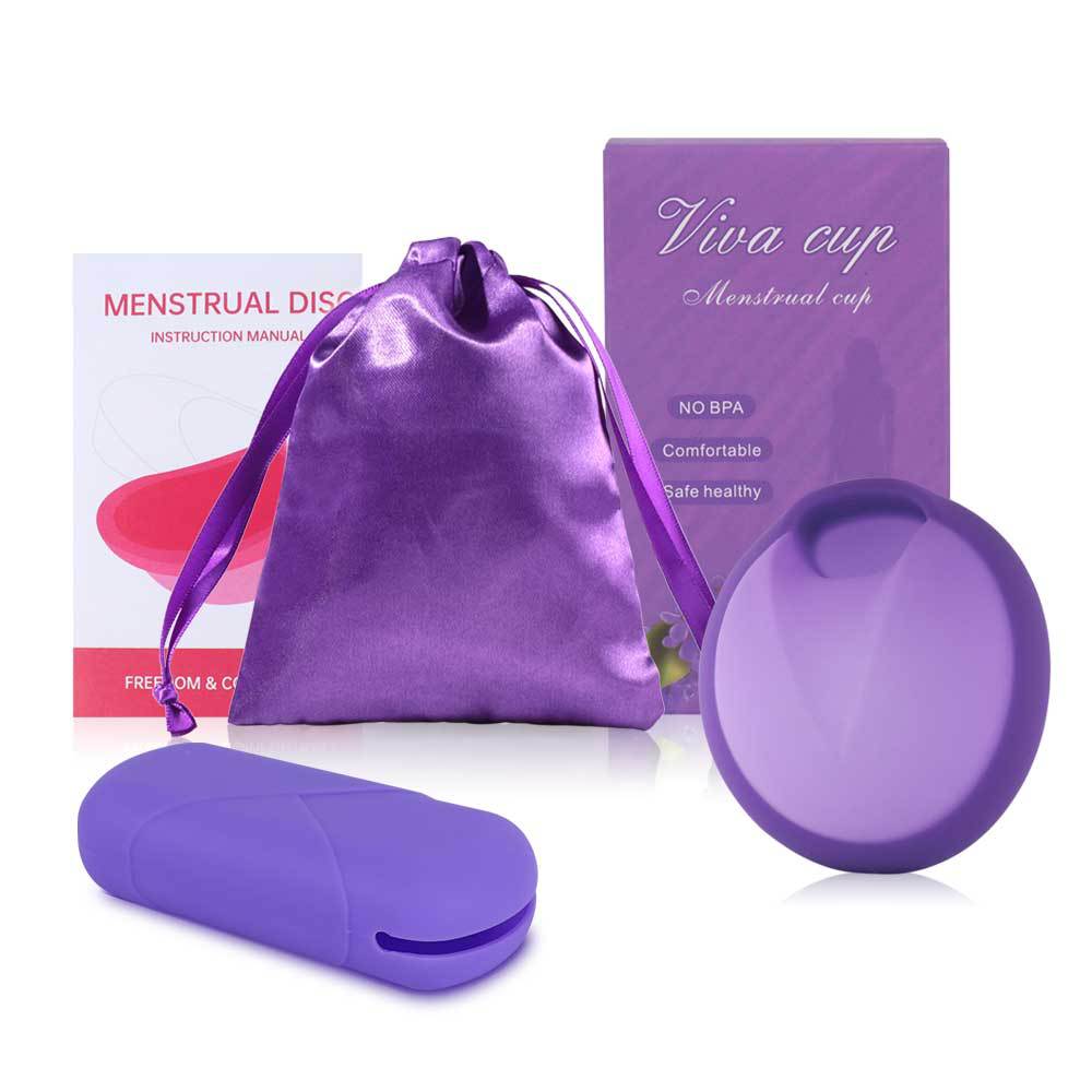 Reusable Menstrual Disc with Storage Bag and Silicone Case