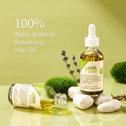 Aceite de masaje capilar con esencia de romero, 50 ml * 2