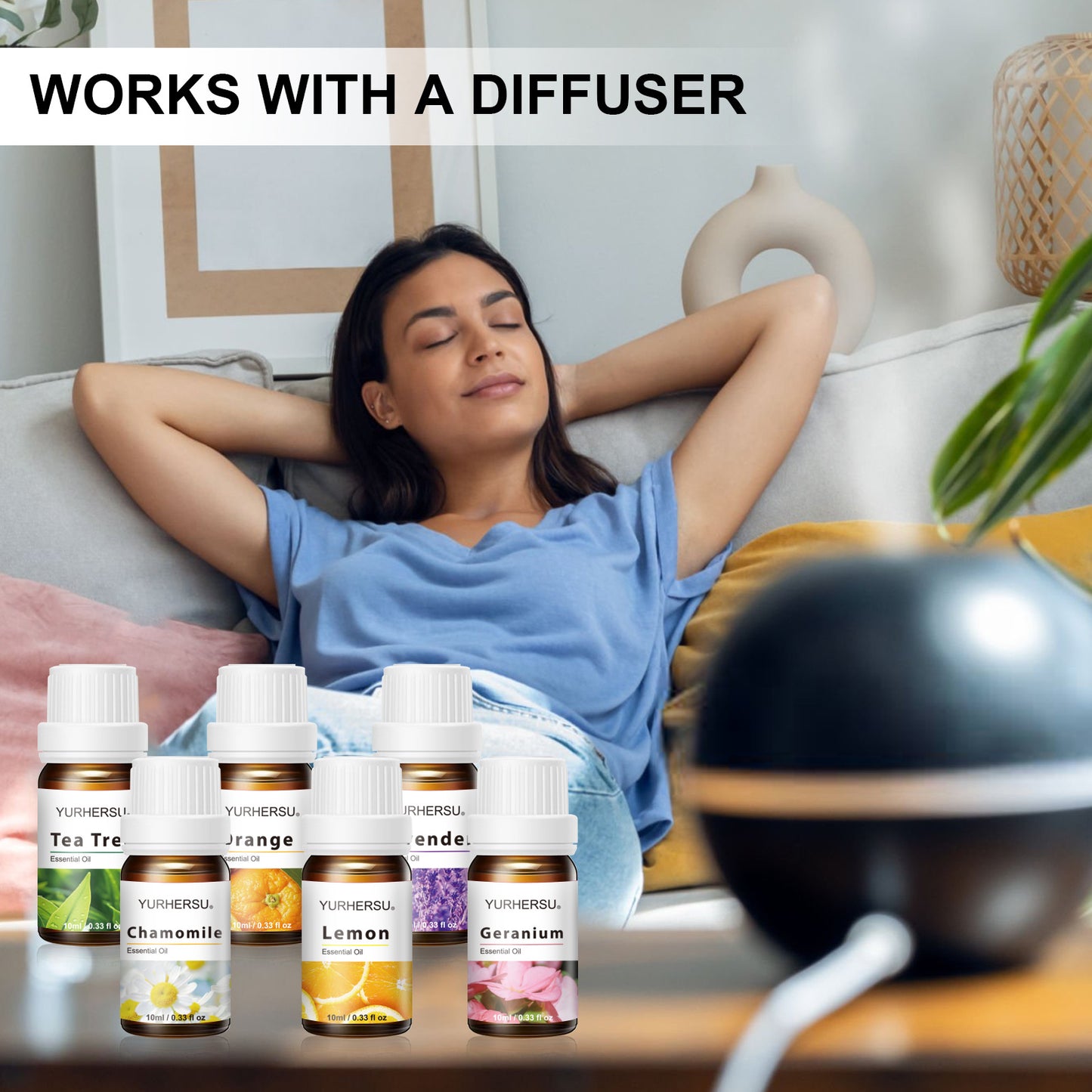 Essential Oils Pure Oils kit- 12 Aromatherapy Oils Gift Set-12Pack, 10ml