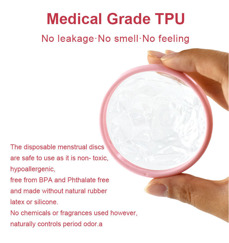 50 PCS Eco-friendly Disposable Menstruales Period Disc  Menstrual Disc Cup Silicone