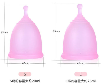Menstrual Cup Set - Pink - Menstrual Cup Made of Medical Silicone